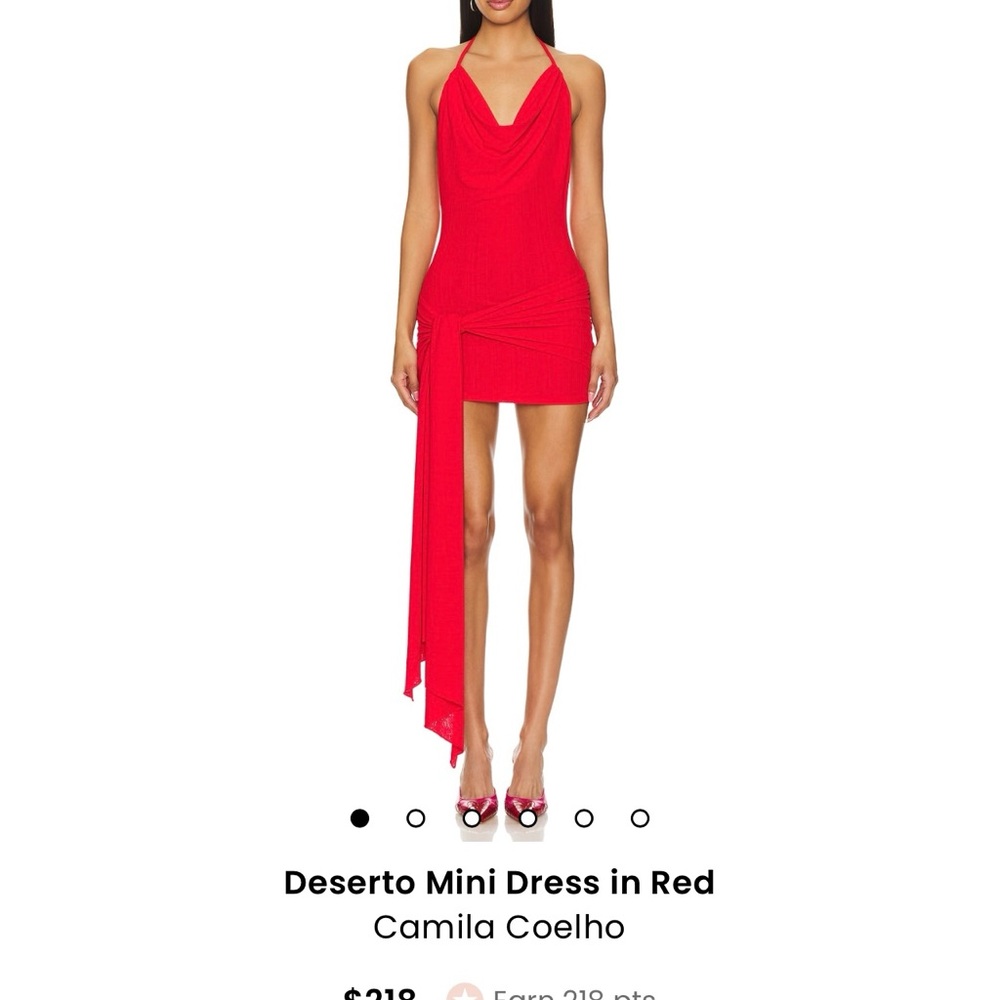 Camila Coelho - red Revolve dress in original packaging